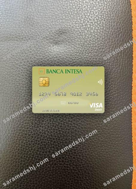 Poland Banca Intesa visa debit card photolook front